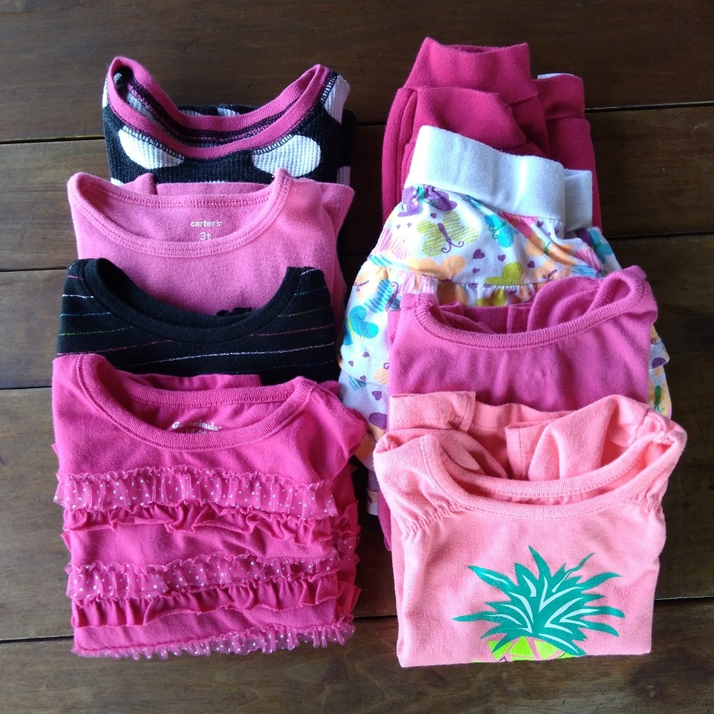 Bundle of 8 girls 3T clothing different brands